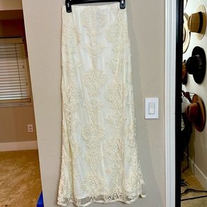 White Lace Maxi Skirt